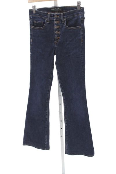 Veronica Beard Women Bootcut Jeans Blue High Rise Button 32 Inseam Size 26