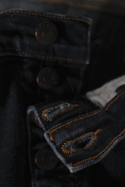 Veronica Beard Women Bootcut Jeans Blue High Rise Button 32 Inseam Size 26