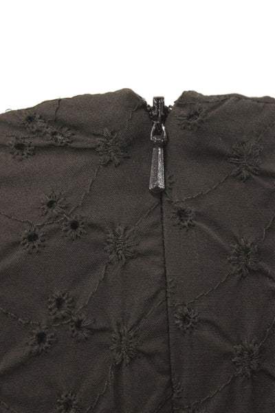Michael Michael Kors Women Tunic Blouse Brown V-Neck Long Sleeve Zip Size 8
