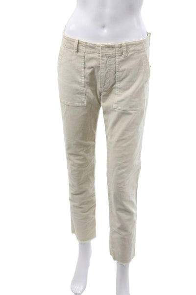 Nili Lotan Womens Cropped Beige Pants Size 4