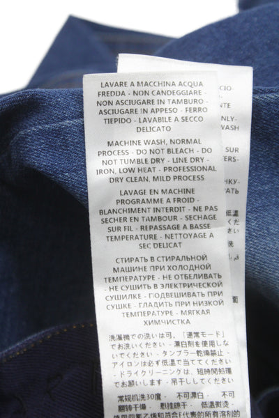 Stella McCartney Womens Cropped High Rise Blue Cotton Jeans Size 28