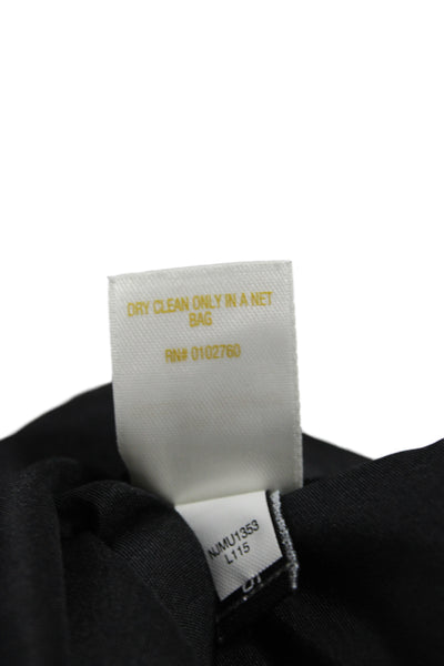Kate Spade New York Womens Silk Sleeveless Blouse Black Round Neck Size 2XS