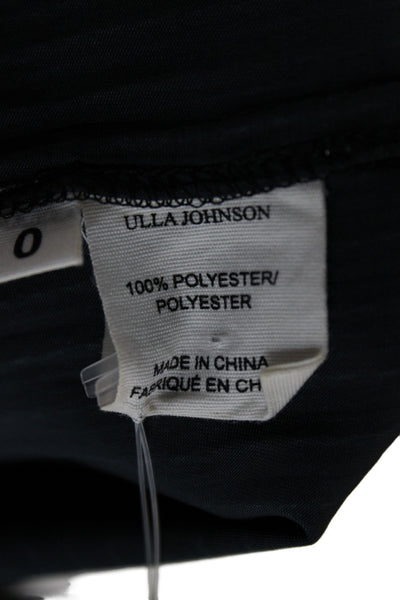 Ulla Johnson Women Black High Neck Tunic Short Sleeve Size 0
