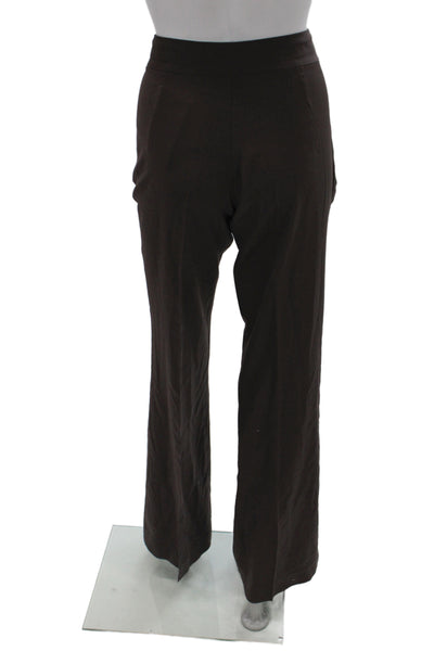 Tory Burch Women Dress Pants Brown Wool Button Size 8