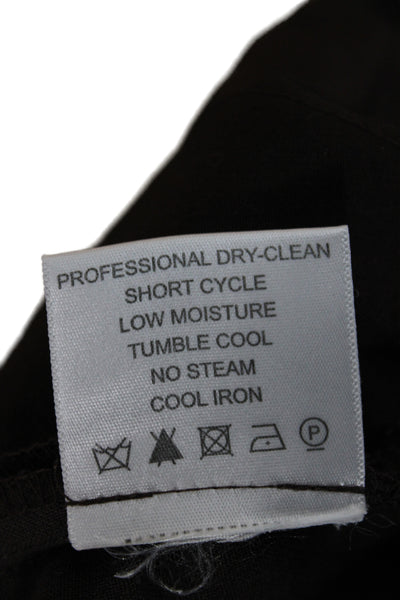 Tory Burch Women Dress Pants Brown Wool Button Size 8