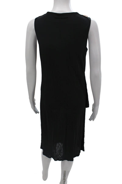 Jean Paul Gaultier Womens Tank Dress Black Rayon Cowl Neck Sleeveless Size S