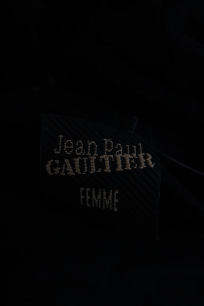 Jean Paul Gaultier Womens Tank Dress Black Rayon Cowl Neck Sleeveless Size S