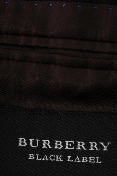 Burberry Mens Black Striped 2 Piece Suit Super 100s Wool Business Fall Size 40
