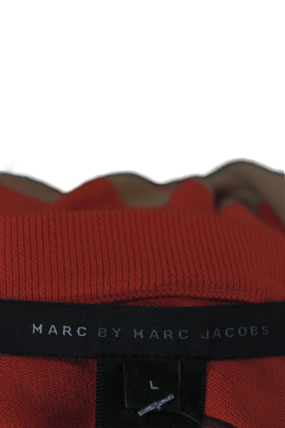 Marc By Marc Jacobs Women Striped Beige Cotton Pullover Long Sleeve Size L
