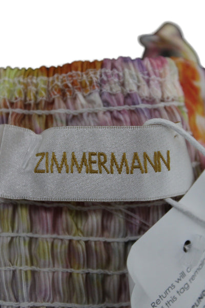 Zimmermann Women Multicolor Jumpsuit Sleeveless Square Neck Long Size M