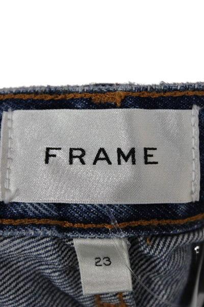 Frame Womens Mom Jeans Blue Mid Rise Cotton Size 23