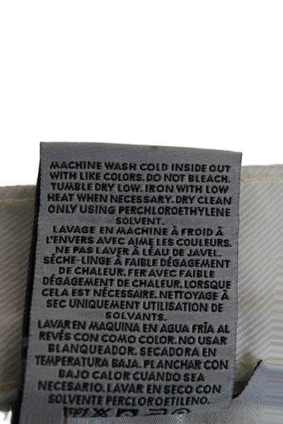 Siwy Womens Cropped White Jeans Cotton Mid Rise Size 24