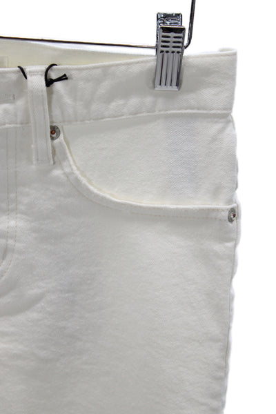 Moussy Womens White Ankle Jeans Mid Rise Cotton Vintage Size 25