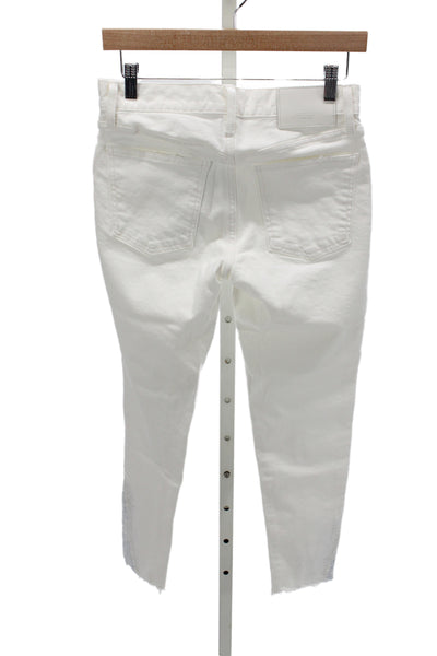 Moussy Womens White Ankle Jeans Mid Rise Cotton Vintage Size 25