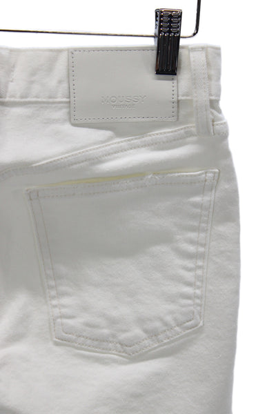 Moussy Womens White Ankle Jeans Mid Rise Cotton Vintage Size 25