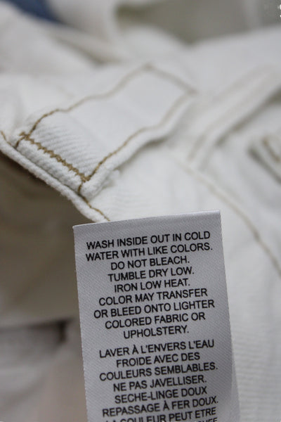 Frame Women Straight White Mid Rise Jeans Size 23