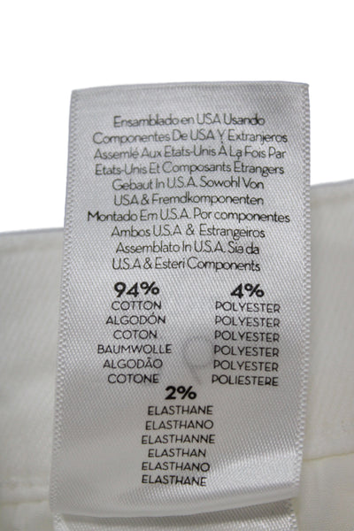 Mother Womens Flared Jeans White Cotton Mid Rise Inseam 30 Size 26
