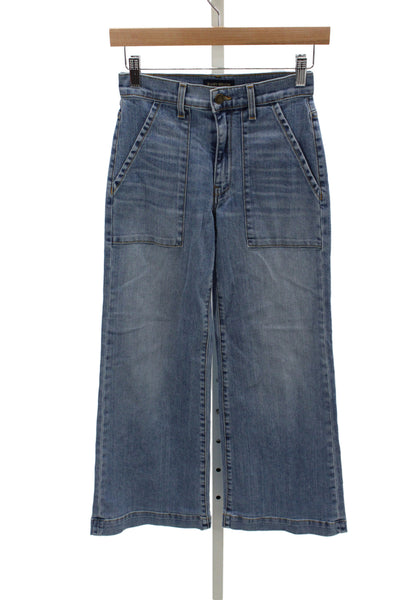 Ramy Brook Women Wide Leg High Rise Blue Jeans Size 24
