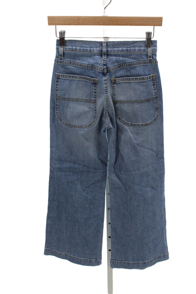 Ramy Brook Women Wide Leg High Rise Blue Jeans Size 24