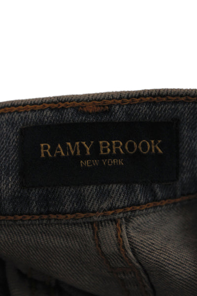 Ramy Brook Women Wide Leg High Rise Blue Jeans Size 24