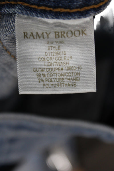 Ramy Brook Women Cropped Blue Mid Rise Jeans Size 25