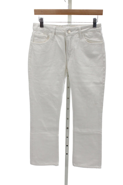 Frame Womens Straight Mid Rise Jeans White Size 24