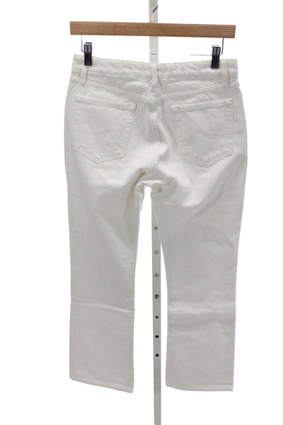 Frame Womens Straight Mid Rise Jeans White Size 24
