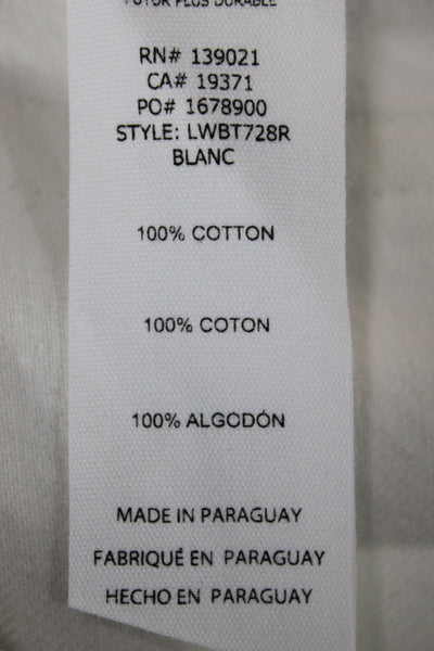 Frame Womens Straight Mid Rise Jeans White Size 24