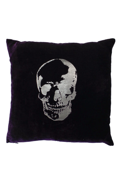 Ige Design  Womens Velvet Graphic Print Throw Pillow Purple Size 17X17"