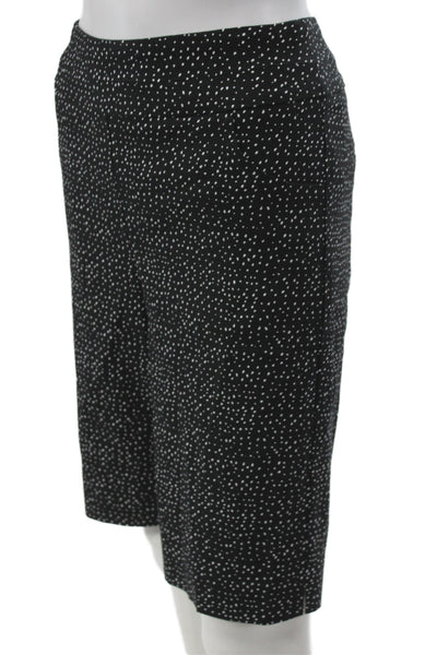 Renuar Womens Bermuda Shorts Black Polka Dot Pull On Size 4