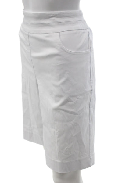 Renuar Womens Bermuda Shorts White Size 14