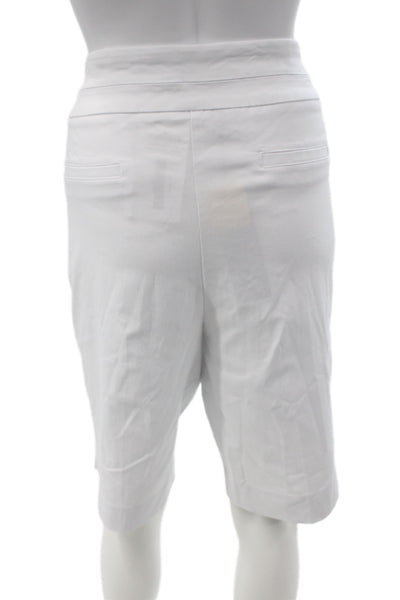 Renuar Womens Bermuda Shorts White Size 14