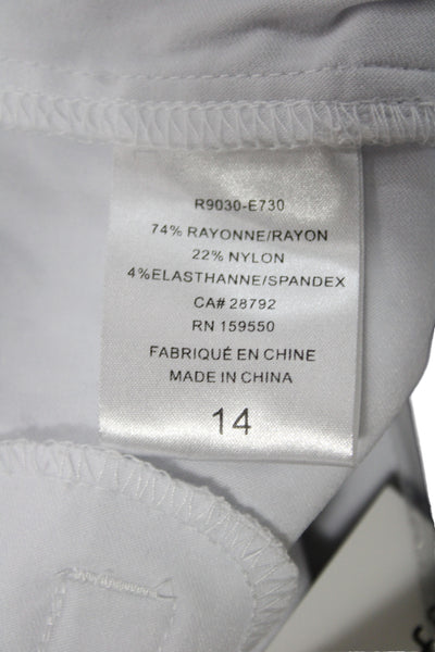 Renuar Womens Bermuda Shorts White Size 14