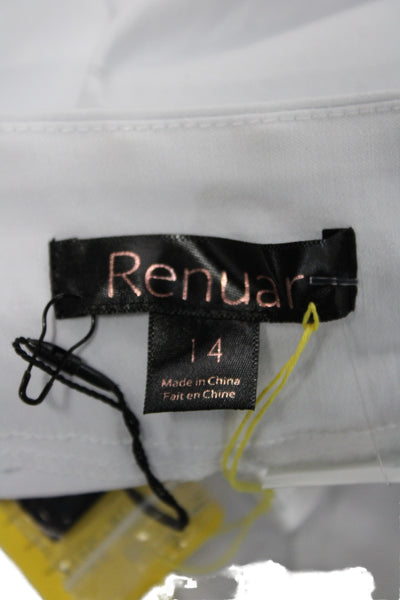 Renuar Womens Bermuda Shorts White Size 14
