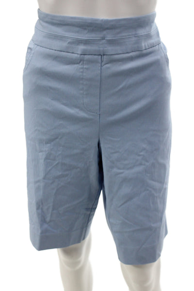 Renuar Women Bermuda Shorts Blue Rayon Size 12