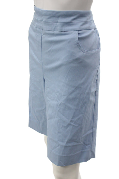 Renuar Women Bermuda Shorts Blue Rayon Size 12