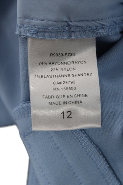 Renuar Women Bermuda Shorts Blue Rayon Size 12