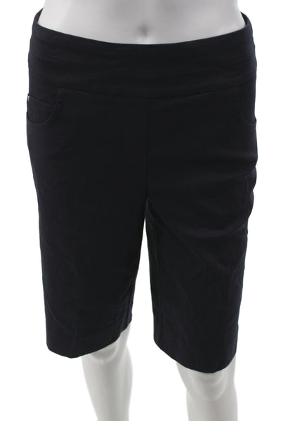 Renuar Womens Bermuda Shorts Black Rayon Size 0