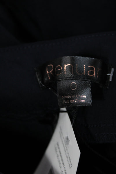 Renuar Womens Bermuda Shorts Black Rayon Size 0