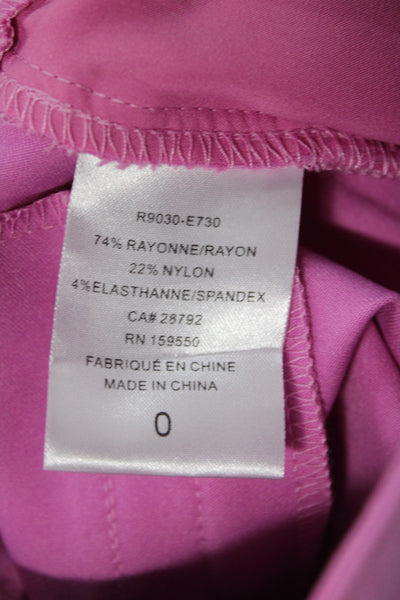Renuar Women Bermuda Shorts Pink Pull On Rayon Casual Size 0