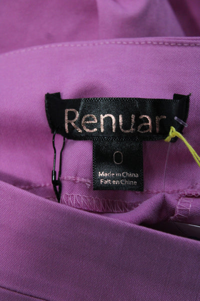 Renuar Women Bermuda Shorts Pink Pull On Rayon Casual Size 0