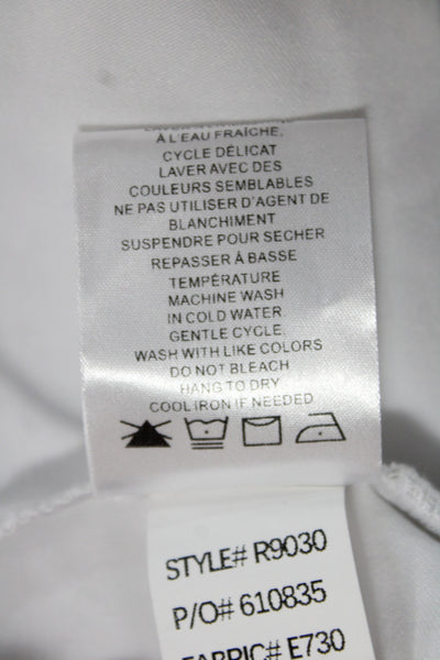 Renuar Womens Bermuda Shorts White Rayon Pull On Solid Casual Size 16