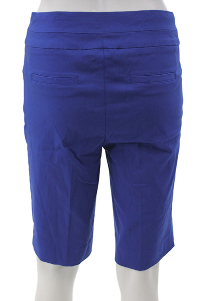 Renuar Womens Bermuda Shorts Blue Pull On Rayon Size 0
