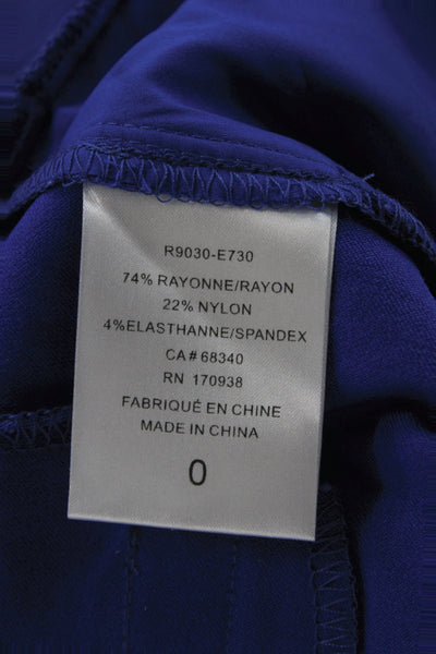 Renuar Womens Bermuda Shorts Blue Pull On Rayon Size 0