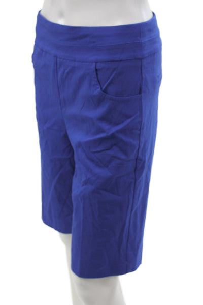 Renuar Women Bermuda Shorts Blue Rayon Pull On Size 2