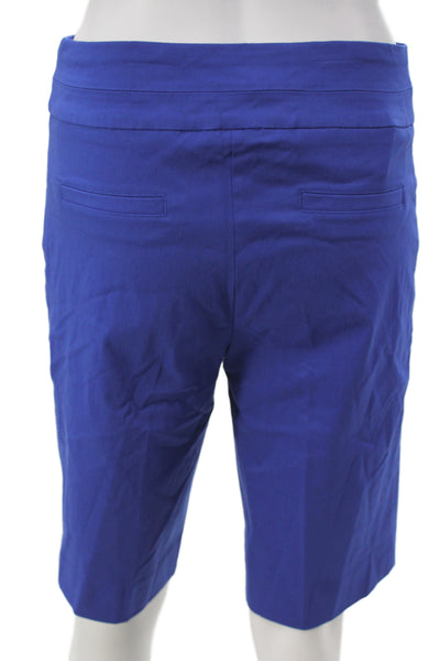 Renuar Women Bermuda Shorts Blue Rayon Pull On Size 2