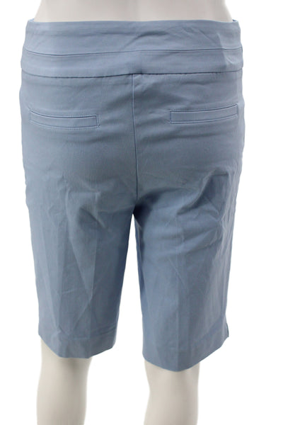 Renuar Womens Bermuda Shorts Blue Pull On Solid Rayon Size 2