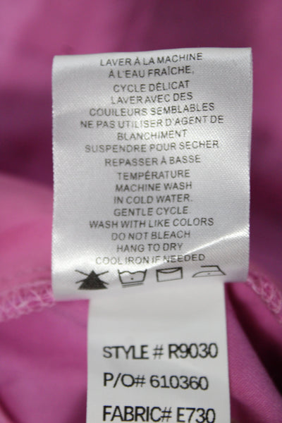 Renuar Women Bermuda Shorts Pink Pull On 74% Rayon Size 16