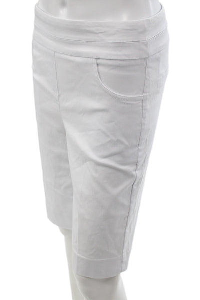 Renuar Womens Bermuda Shorts White Rayon Size 2