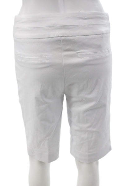 Renuar Womens Bermuda Shorts White Rayon Size 2